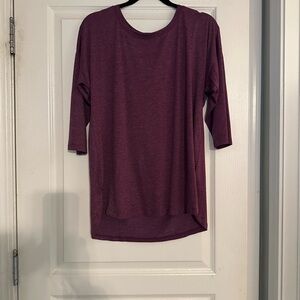 Women's Purple 3/4 Sleeve Top